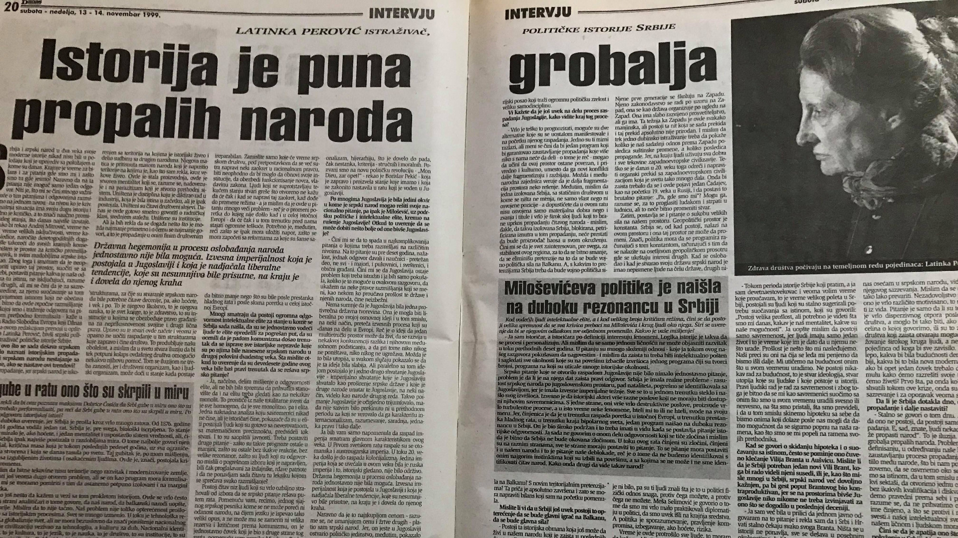 Latinka Perović pre 20 godina: Srpski narod se više ne da lako prevariti 1
