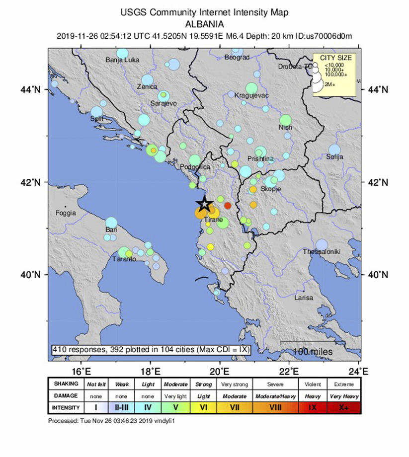 U zemljotresu u Albaniji najmanje 22 mrtvih, tim iz Srbije poslat u pomoć 19