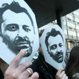 Skup podrške uzbunjivaču iz Krušika ispred Višeg suda u Beogradu 9