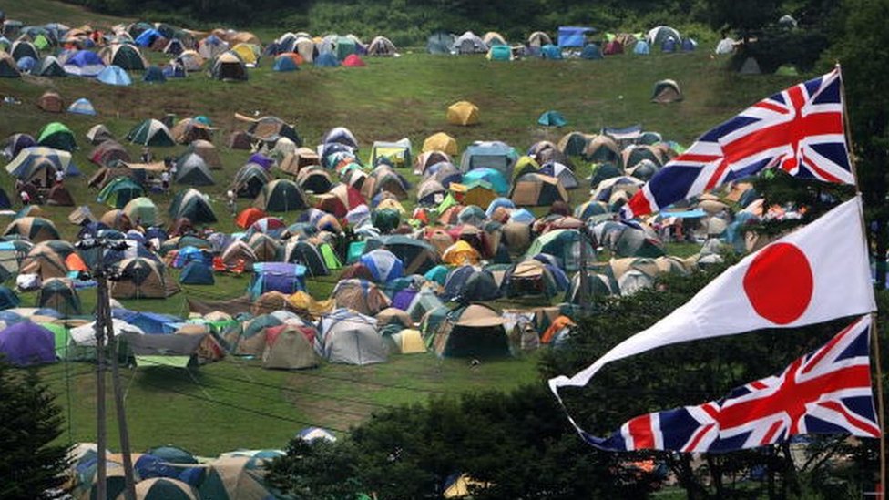 Campsite at the Fuji Rock Festival