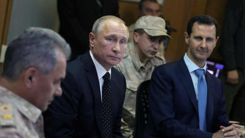 Vladimir Putin: 20 godina u 20 fotografija 13 Putin with Bashar al-Assad in 2017