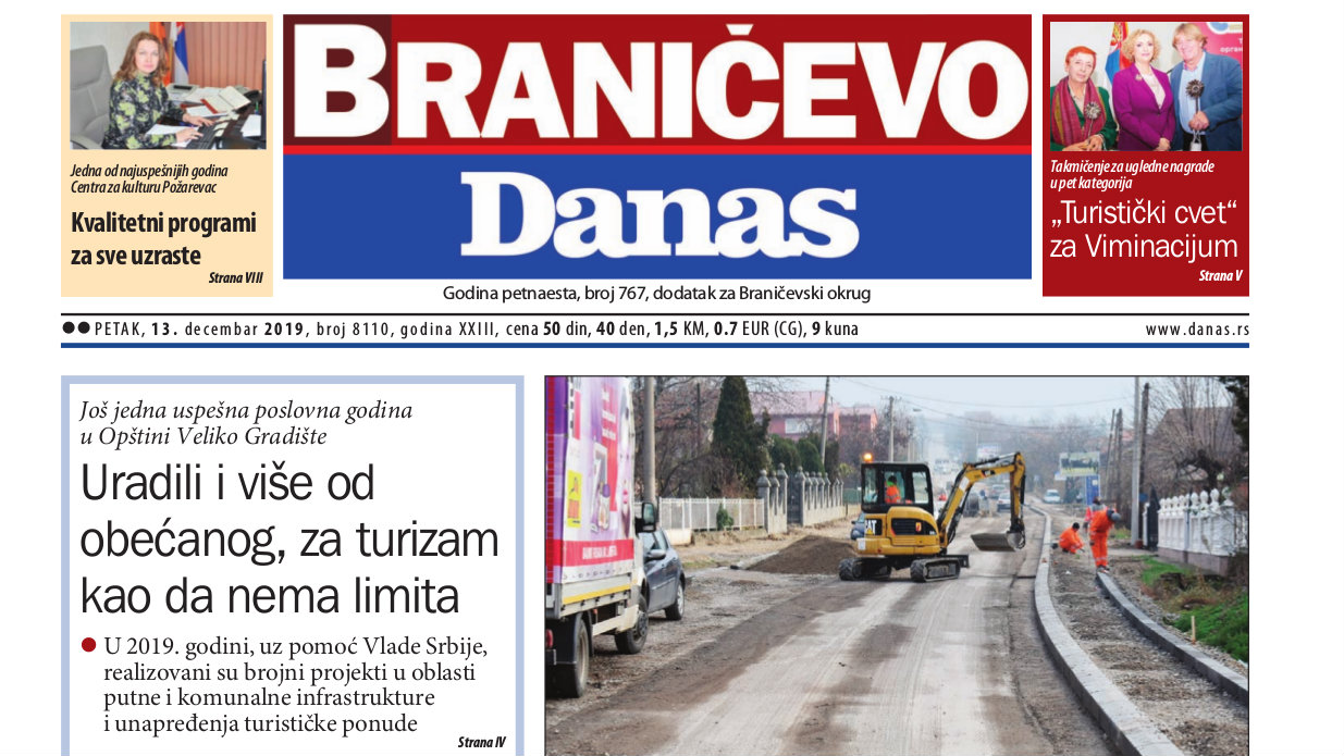 Braničevo Danas - 13. decembar 2019. 1