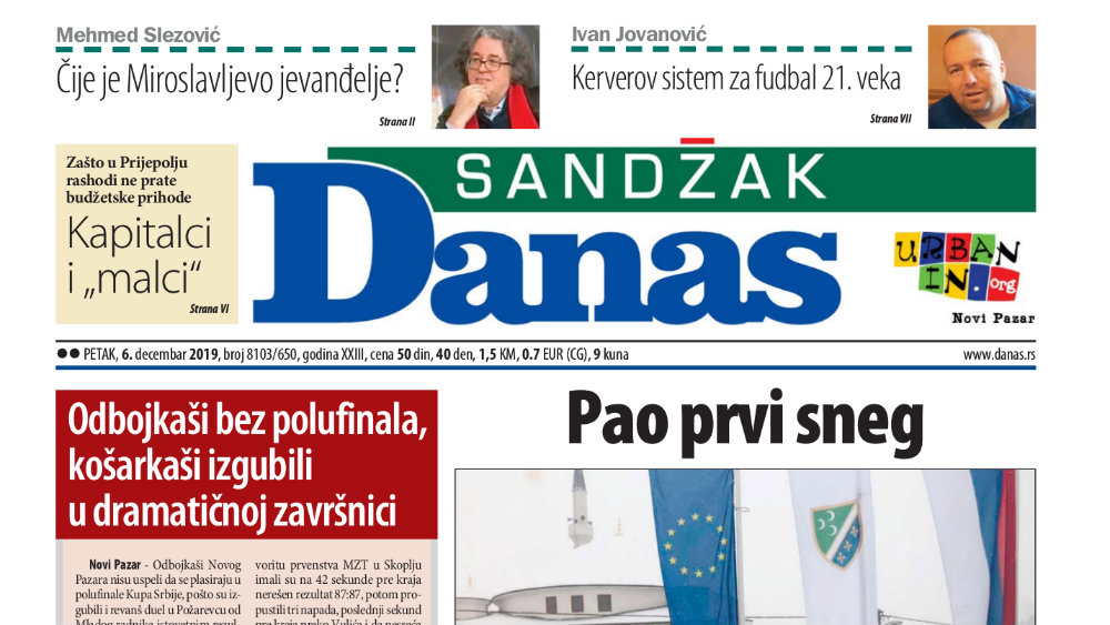 Sandžak Danas - 6. decembar 2019. 1
