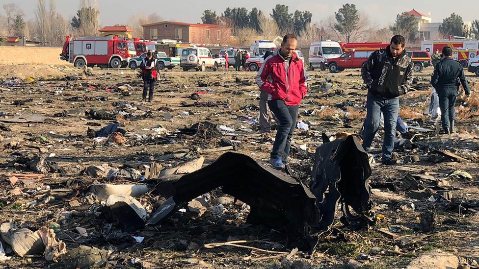Ukrainian plane crash wreckage