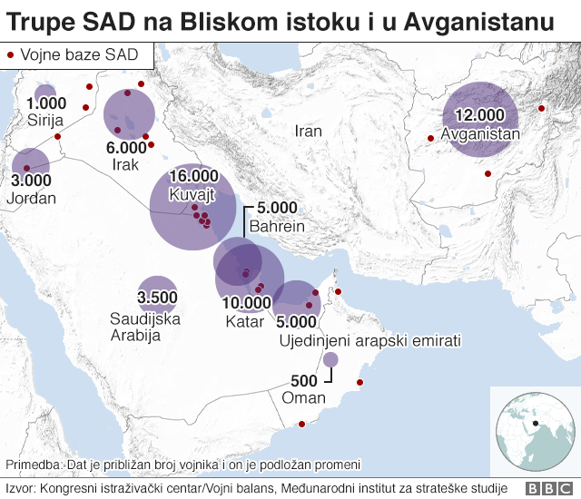 Iran i napad na američke trupe: Nema žrtava, Iran se povlači, ocenio Tramp 3 Trupe SAD na Bliskom istoku i Avganistanu