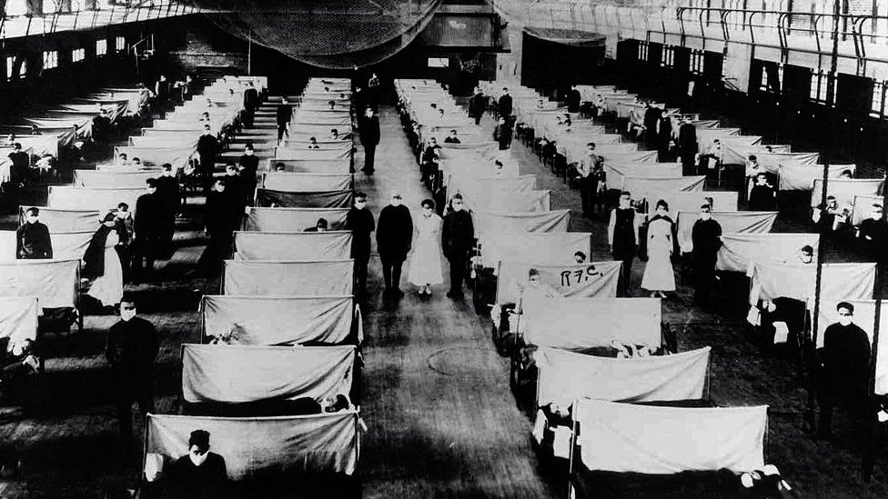 Tokom epidemije Španske groznice, skladišta su pretvorena u bolnice u kojima su izolovani pacijenti