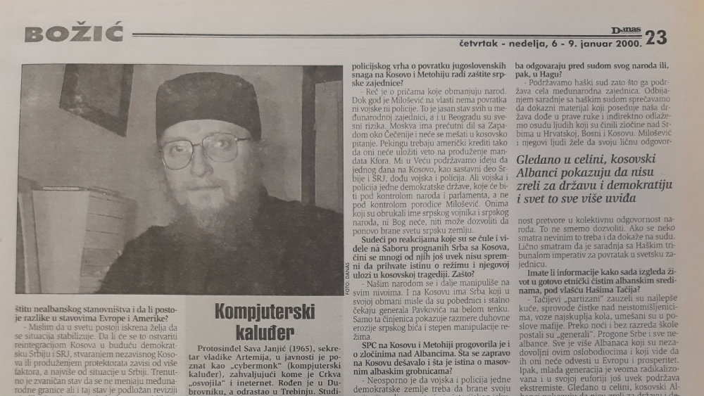 Sava Janjić pre 20 godina o nepostojanju rešenja za Kosovo 1