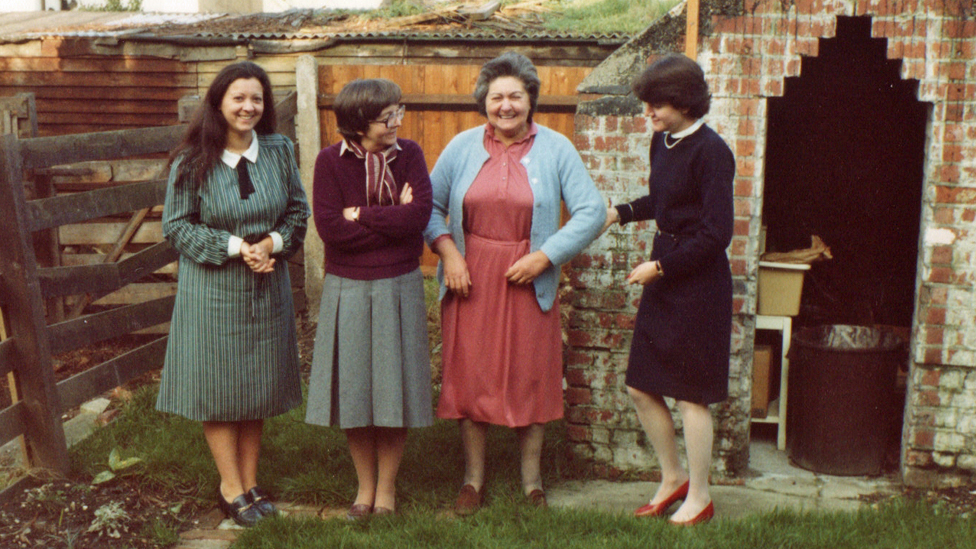 From left: Norma, Mrs Belcher Mary Francis, Mary Belcher