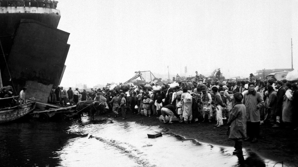 Izbeglice okupljene u Hungnamu u decembru 1950. godine
