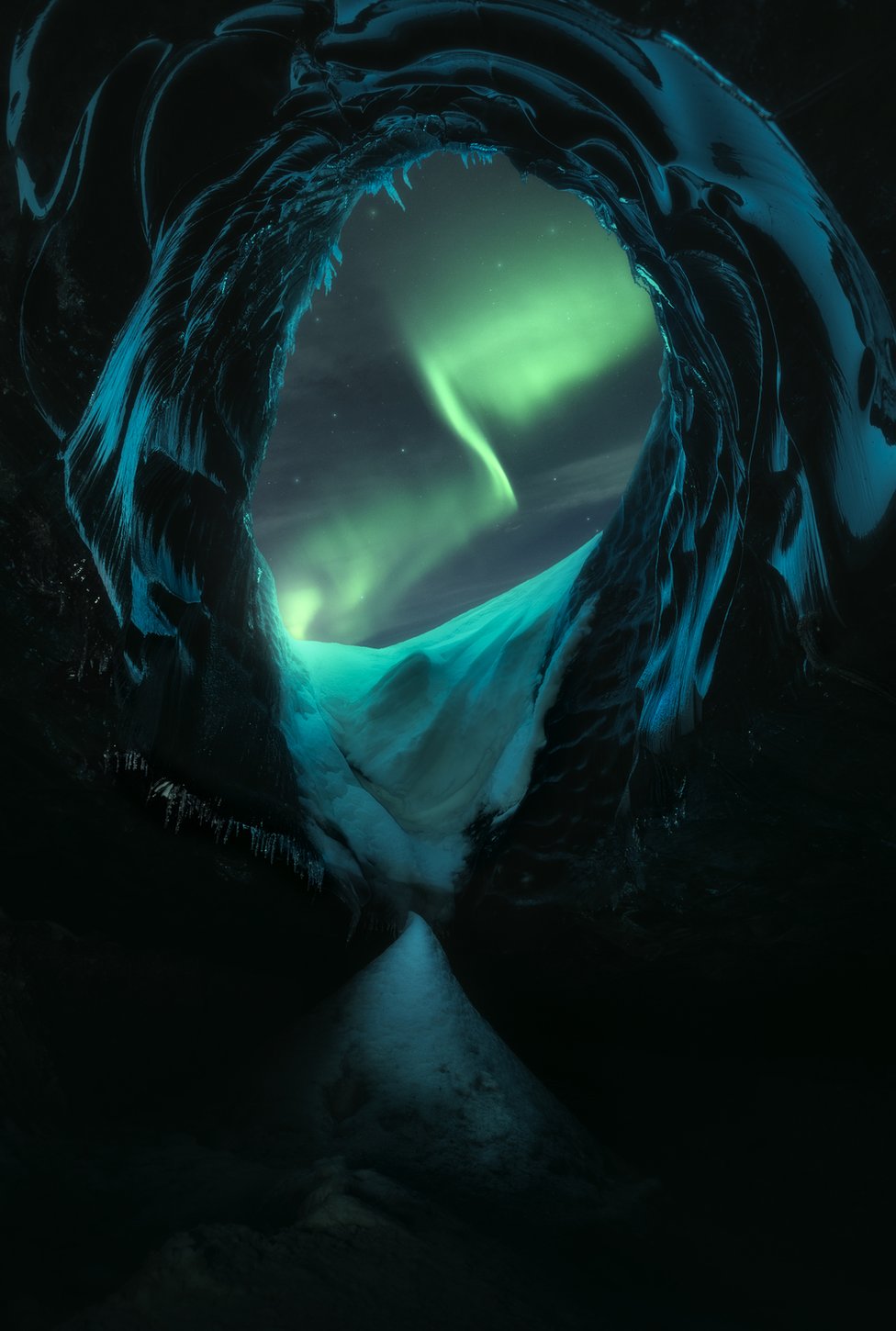 glečeri severna svetlost island