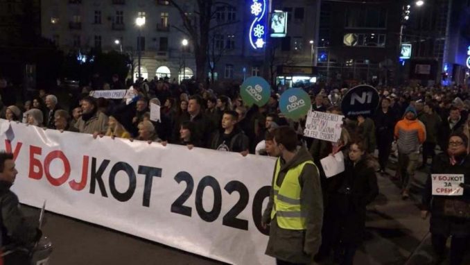 Beograd: Umesto "Jedan od pet miliona" protest "U bojkot 2020" 2