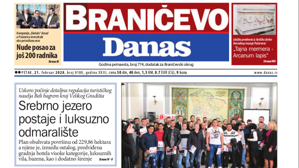 Braničevo Danas - 21. februar 2020. 1 Braničevo Danas - 21. februar 2020. 1
