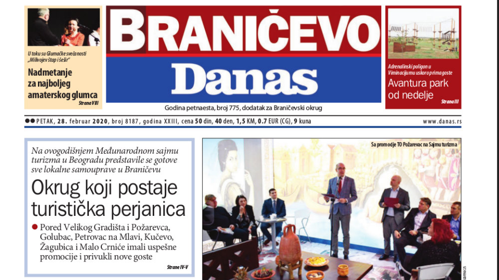 Braničevo Danas - 28. februar 2020. 1