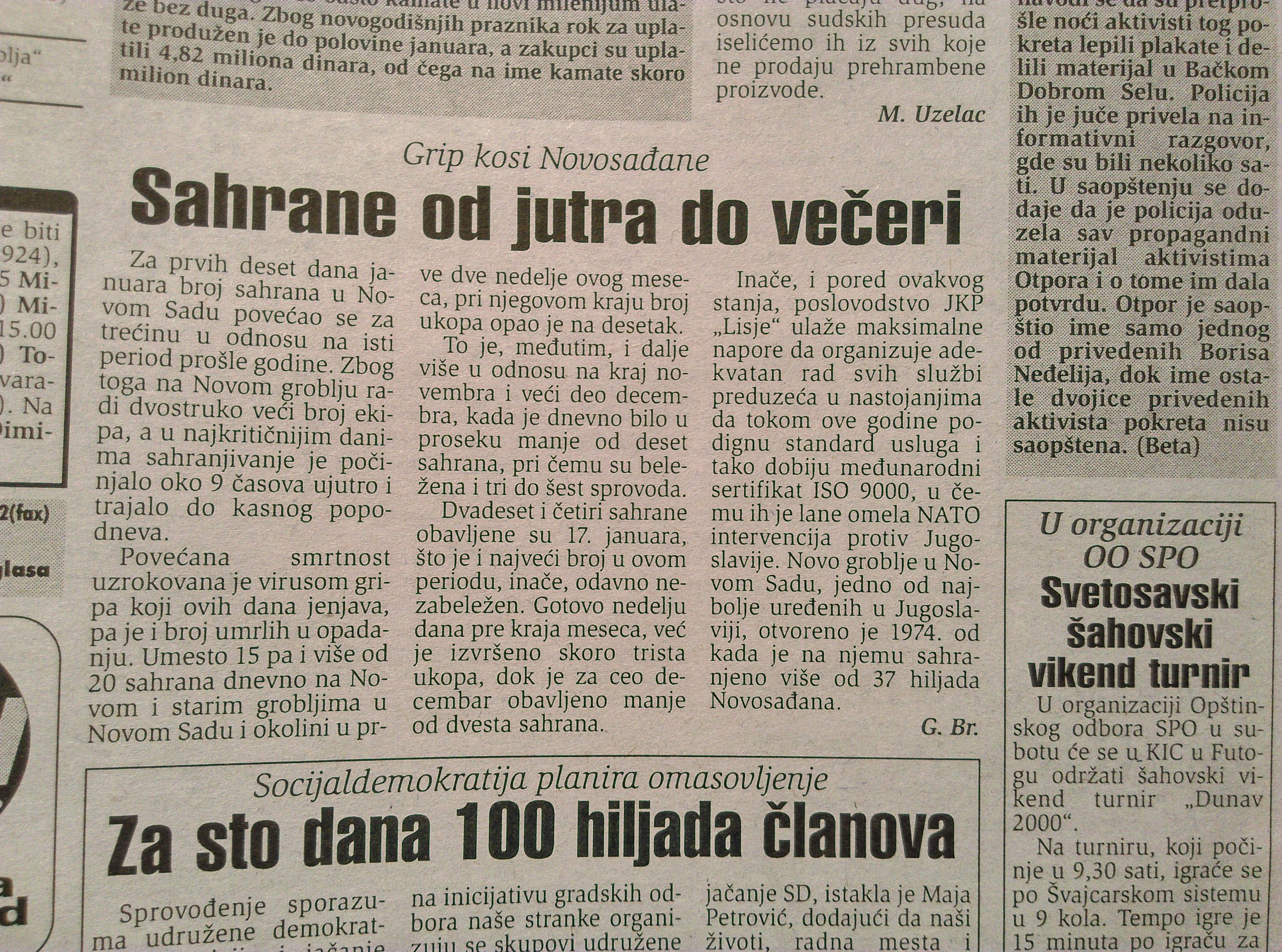 Kako je grip pre dve decenije „kosio“ po Srbiji? 1