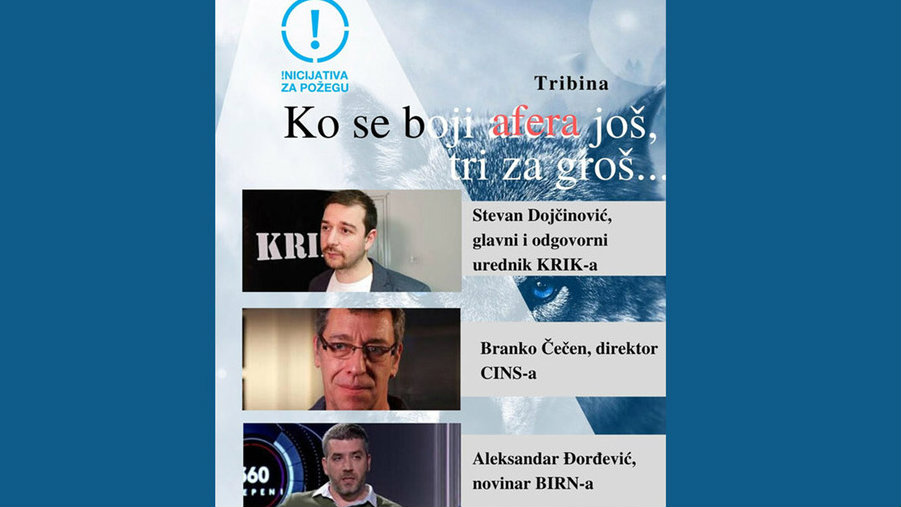 Tribina "Ko se boji afera još" u Požegi 15. februara 1
