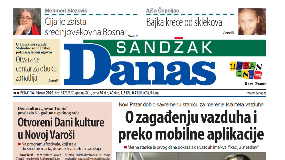 Sandžak Danas - 14. februar 2020. 1 Sandžak Danas - 14. februar 2020. 1