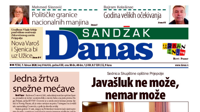 Sandžak Danas - 07. februar 2020. 1 Sandžak Danas - 07. februar 2020. 1