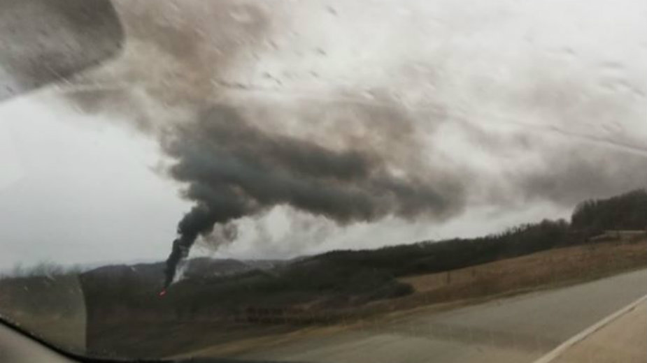 Dim na deponiji kod Mladenovca (FOTO) 1