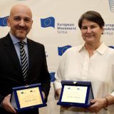 Priznanja "Doprinos godine Evropi" uručena rektorki Popović i sudiji Majiću 14