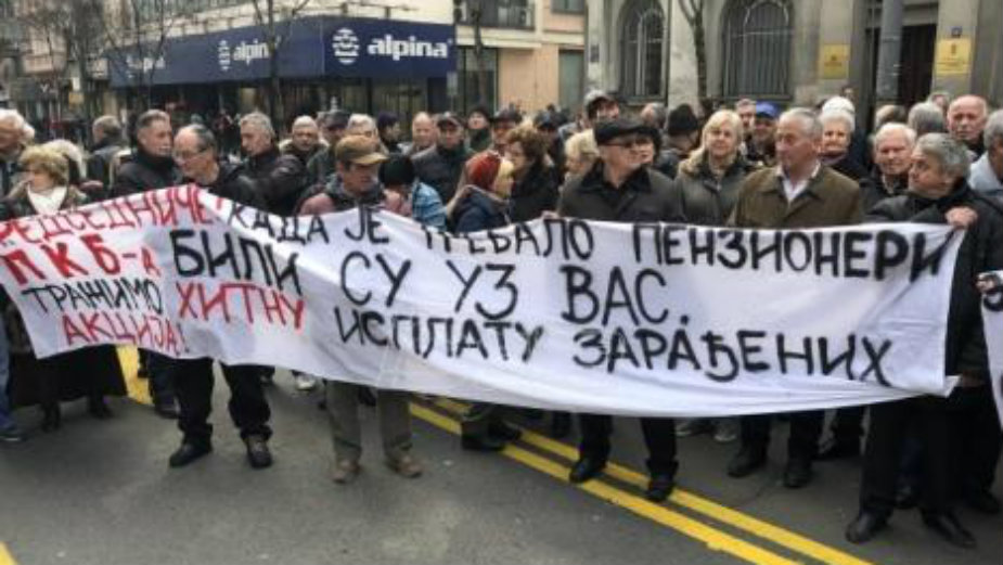 Radnici PKB blokirali saobraćaj u Beogradu, traže nadoknadu za akcije u Predsedništvu Srbije 1