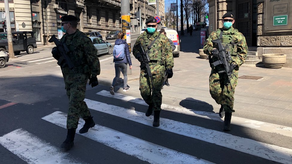 Vojnici na ulicama Beograda tokom vanrednog stanja