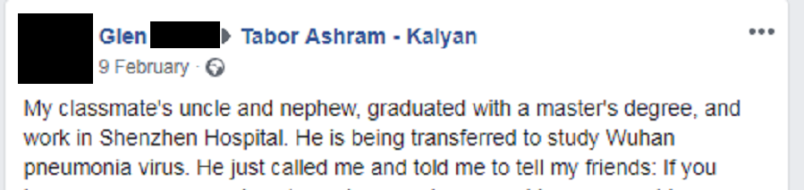 Korona virus: Kako lažne informacije postaju viralne 2 The start of Glen's post