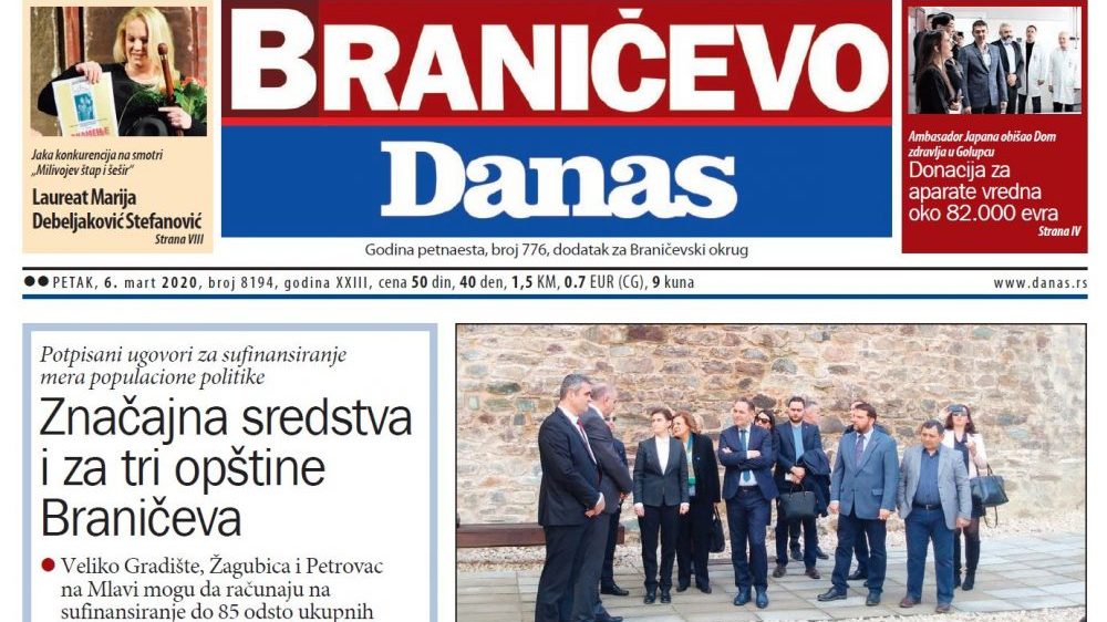 Braničevo Danas - 6. mart 2020. 1