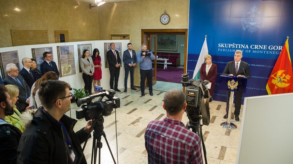 Crna Gora i Bugarska na karti Evrope 1