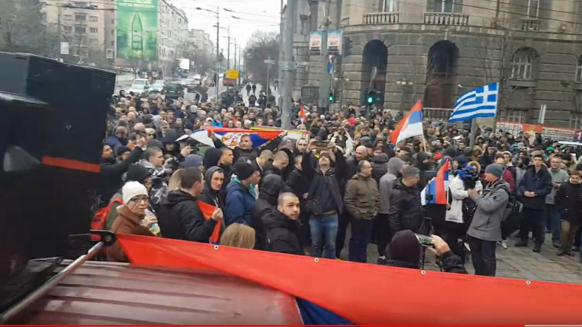 Protest zbog migranata i izbeglica ispred Vlade Srbije (VIDEO) 1