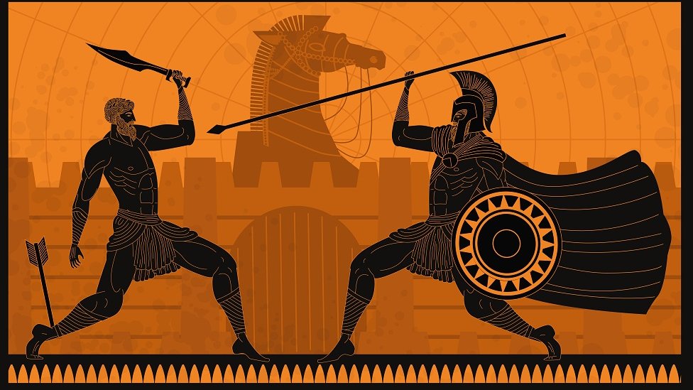 grčki ratnici ilustracija