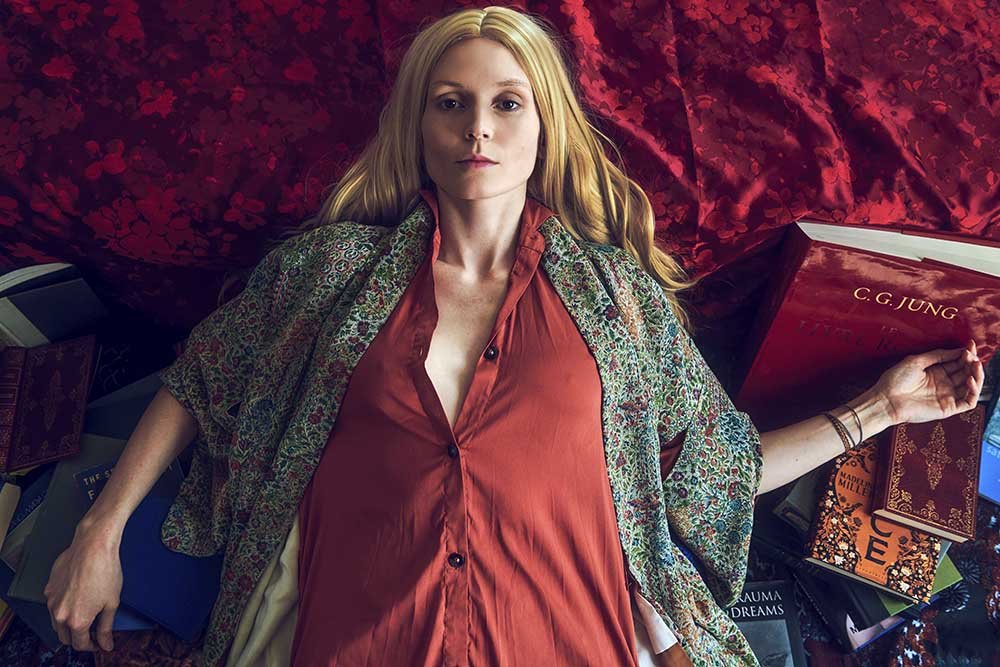 Julia lying on the floor