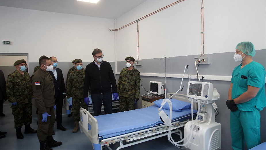 Otvorena adaptirana bolnica u krugu VMC "Karaburma" za obolele od Kovida-19 1