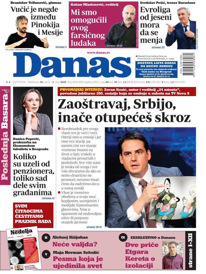 Naslovna za 30. april 2020. 1