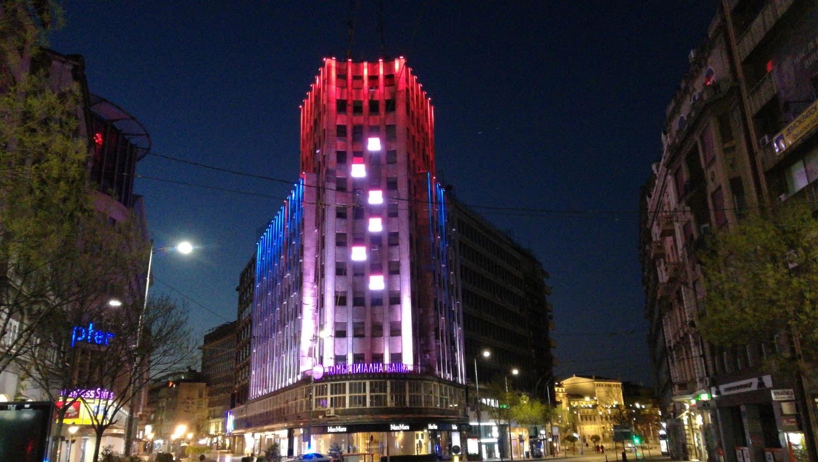Simboli Beograda večeras u bojama srpske zastave 2
