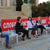 Tribina ispred Skupštine: Bojkot je pobuna protiv nasilja nad istinom (VIDEO) 5