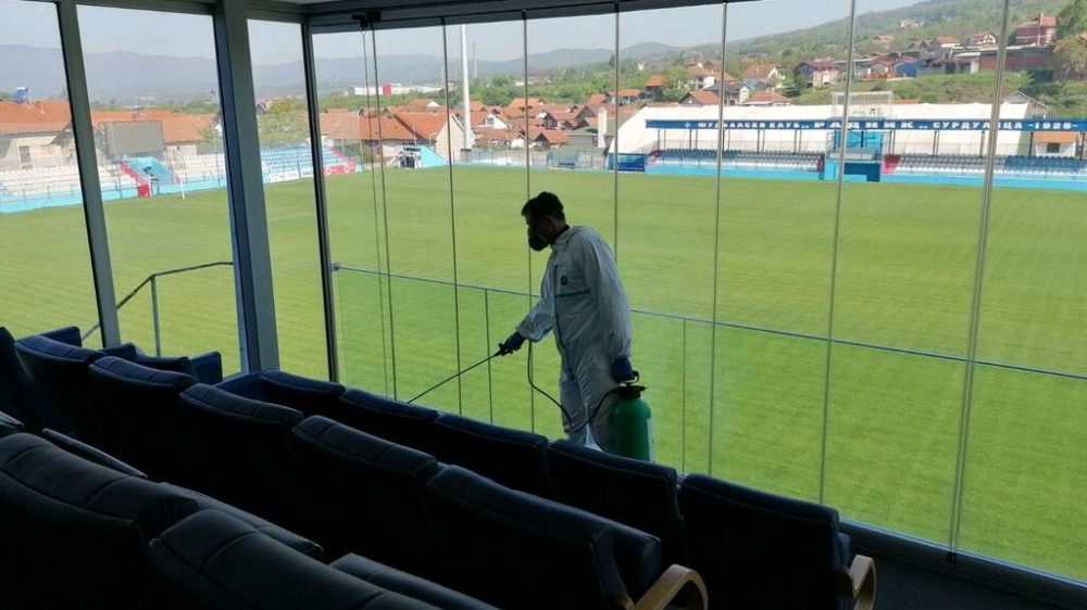 Surduličani dezinfekcijom stadiona i prostorija počeli pripreme za nastavak prvenstva 1