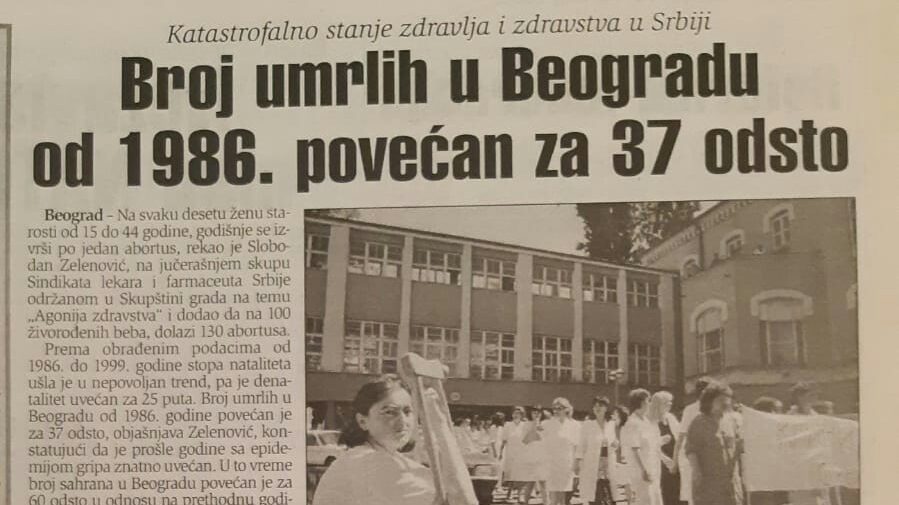 U kakvom je stanju bilo srpsko zdravstvo pre 20 godina? 1