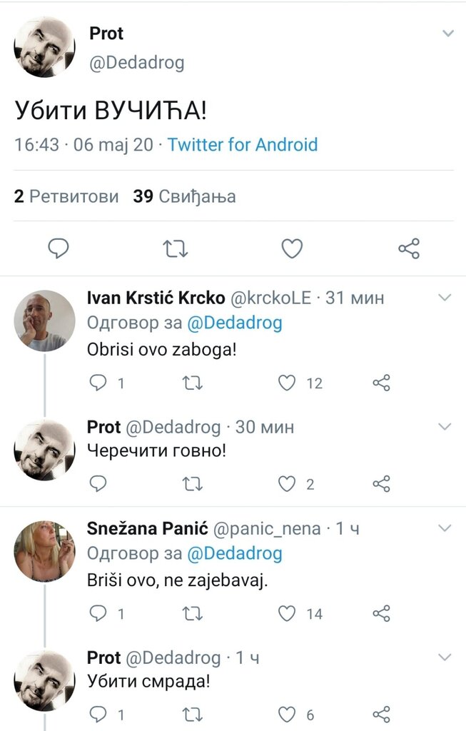 Uhapšen jer je preko Tvitera pretio Vučiću 2