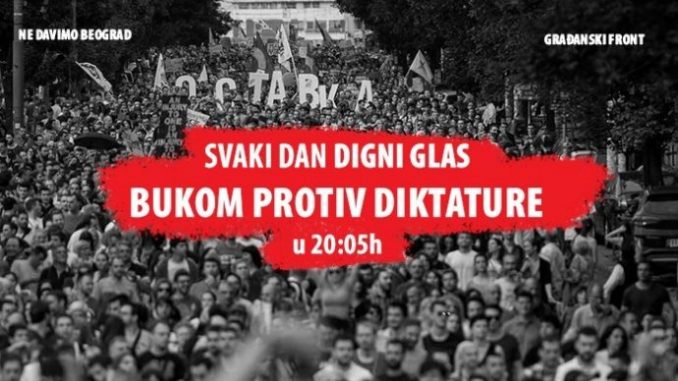 Građani Srbije nastavljaju podršku akciji Bukom protiv diktature (VIDEO) 1