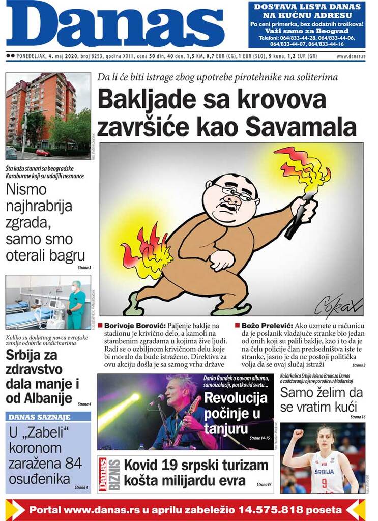 Naslovna za 4. maj 2020. 1
