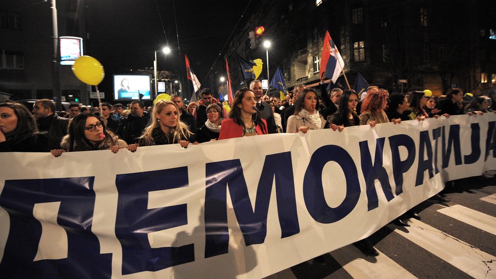 Miting DS-a, Beograd, 12. mart 2014.