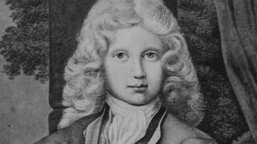 Portrait of Austrian composer Wolfgang Amadeus Mozart at the age of 11.
