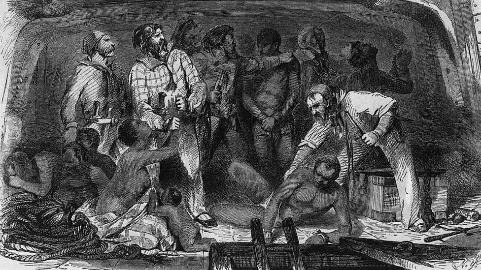 Crtež iz 18. veka koji prikazuje ropstvo