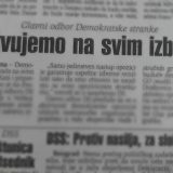 DS pre 20 godina proglasila pobedu na izborima, danas pobedu bojkota 8