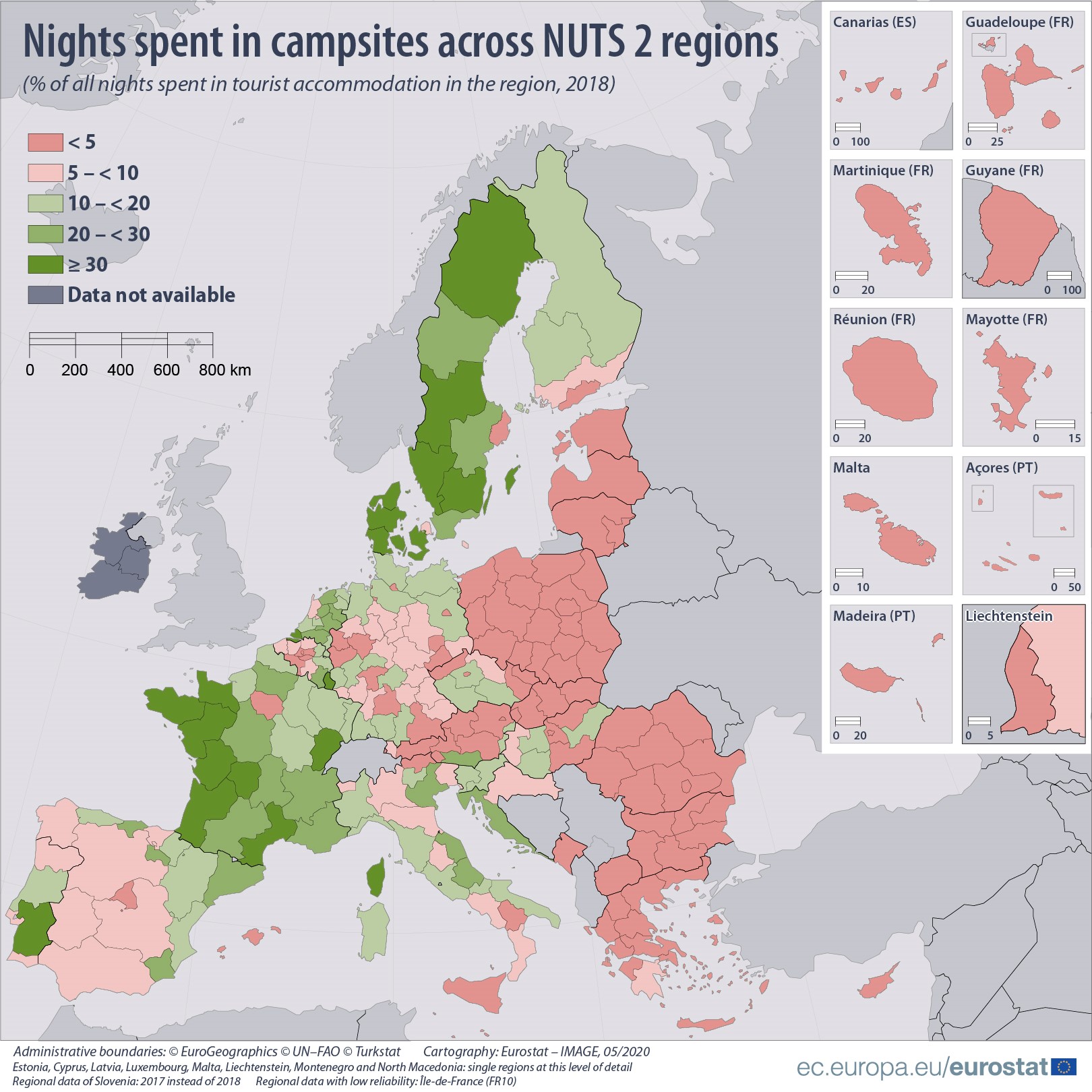 Najviše se kampuje u Danskoj i Luksemburgu u celoj EU 5