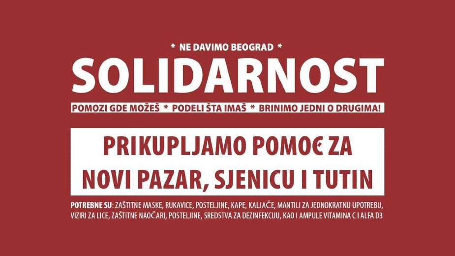 Inicijativa Ne davimo Beograd prikuplja pomoć za Novi Pazar, Sjenicu i Tutin 1