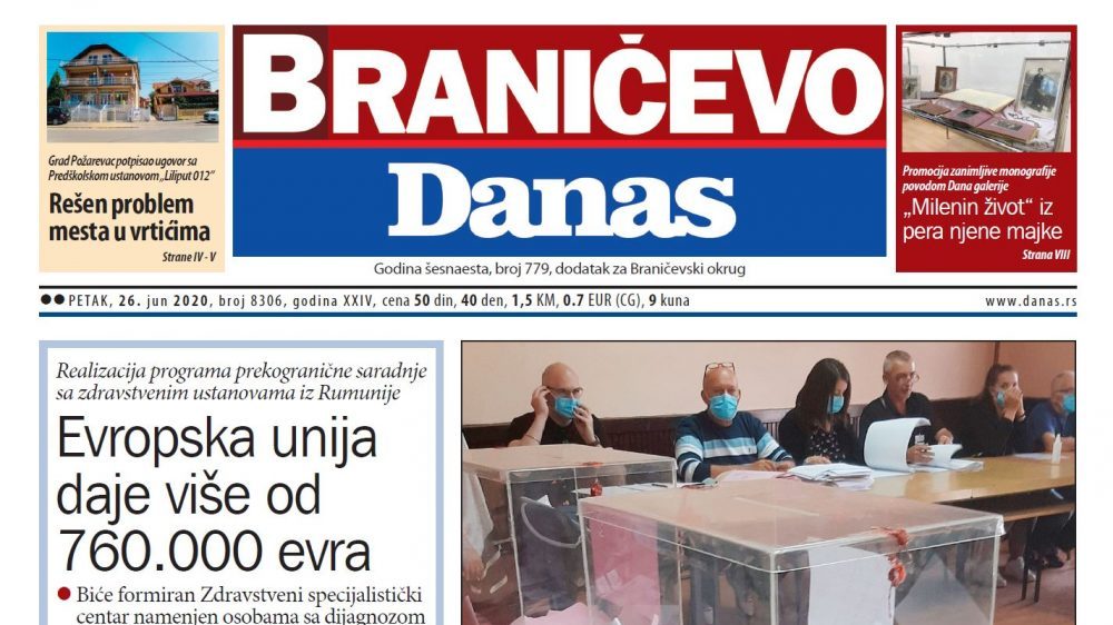 Braničevo Danas - 26. jun 2020. (PDF) 1