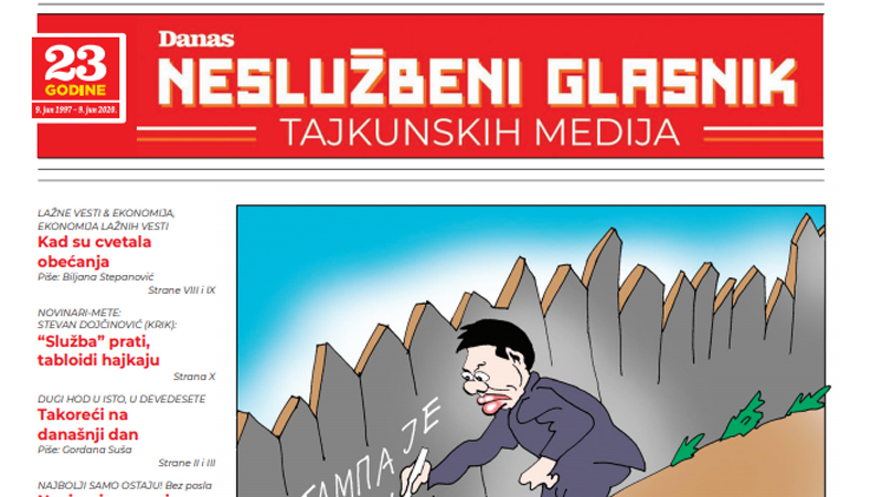 Specijalni dodatak Danasa - Neslužbeni glasnik tajkunskih medija 1