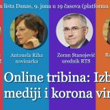 Online tribina "Izbori, mediji i korona" 9. juna 2