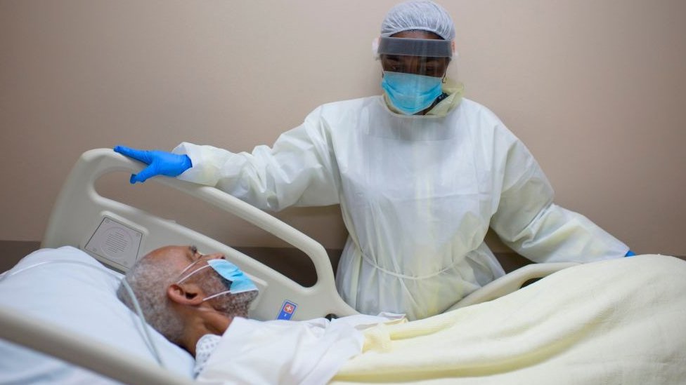 A patient and doctor in Texas